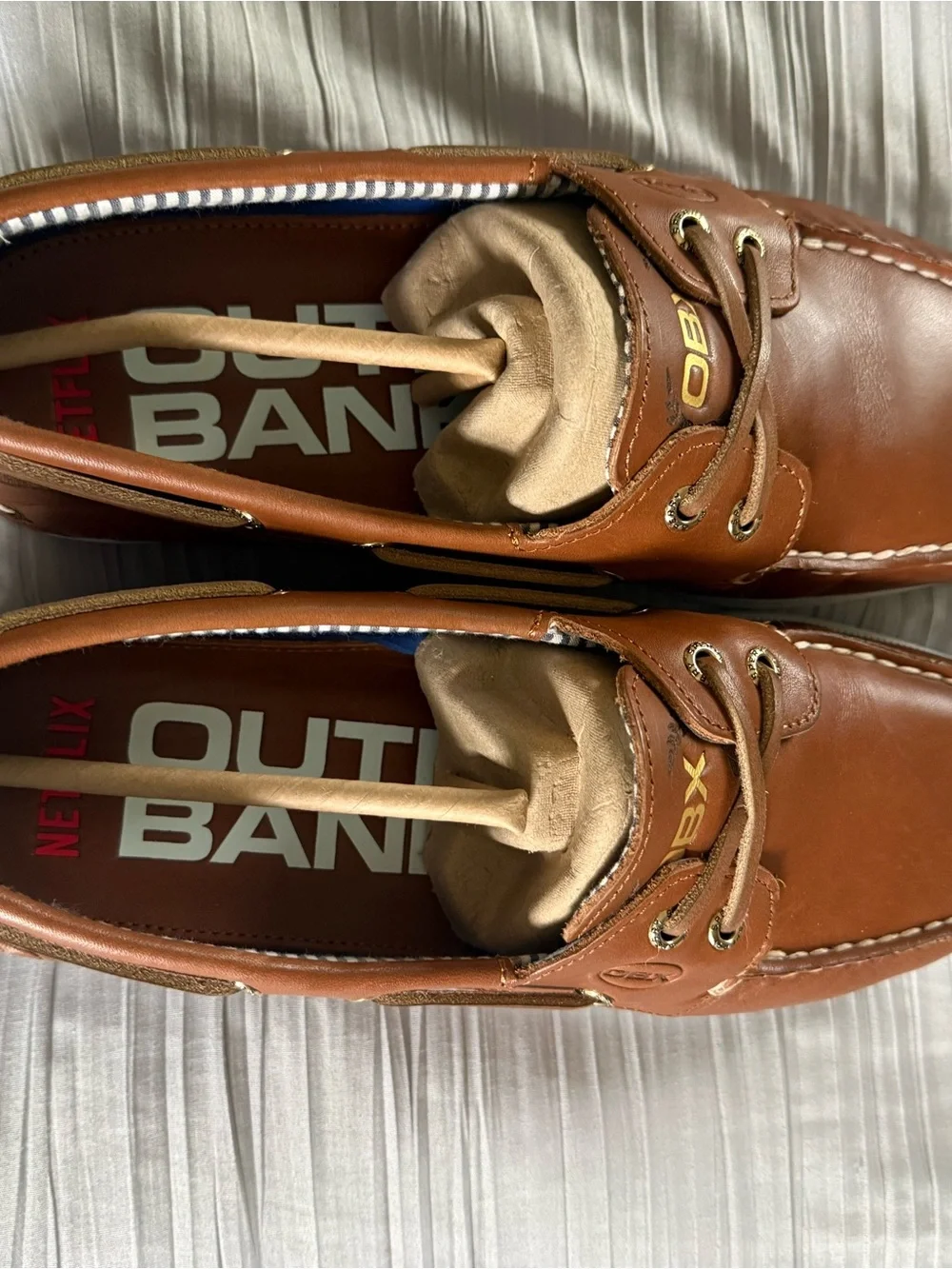 Sperry Outer Banks 2-Eye Boat Shoes Leather Oxblood Tan Men’s Size 11
